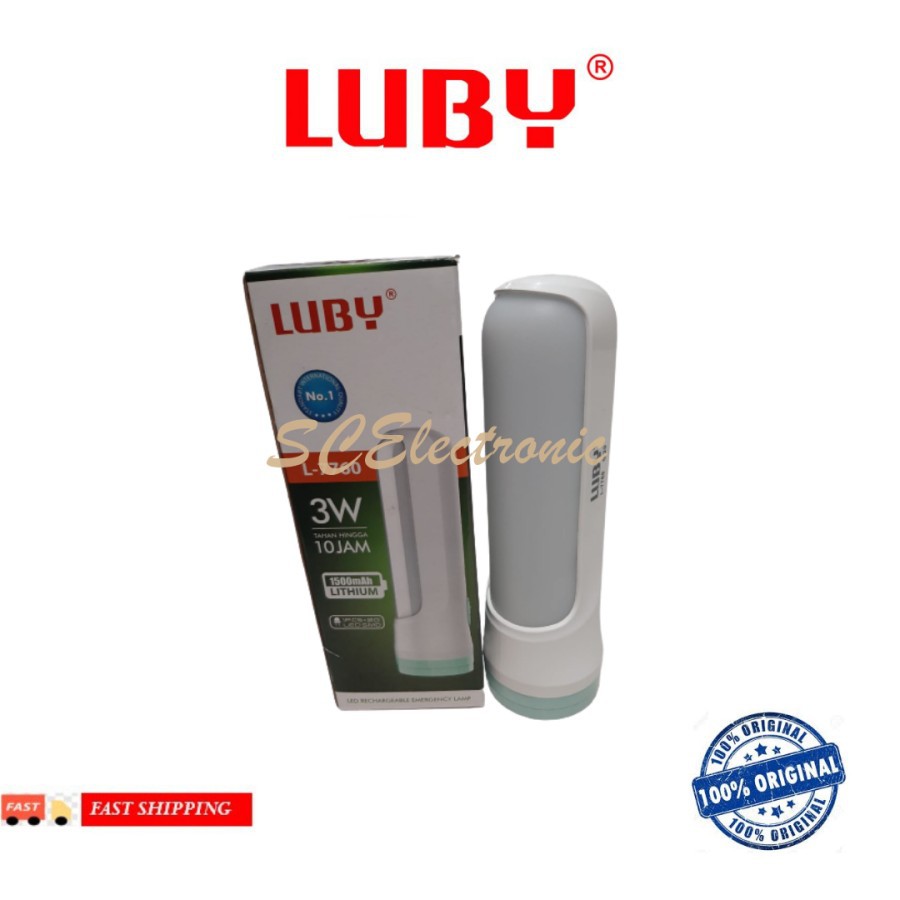 Luby L-7760 Emergency LED 20 SMD + Senter LED 3W PUTIH