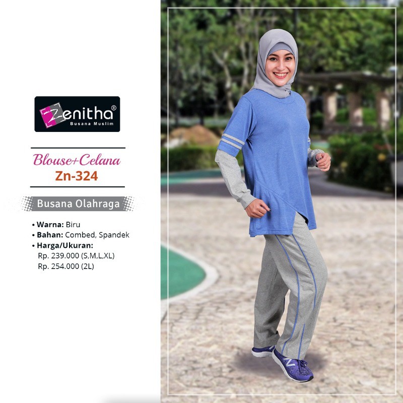 Blouse+Celana Zenitha 324 | Baju Olahraga Muslimah