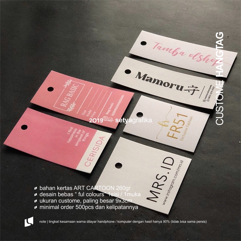 

Hangtag Baju dan tali hangtag