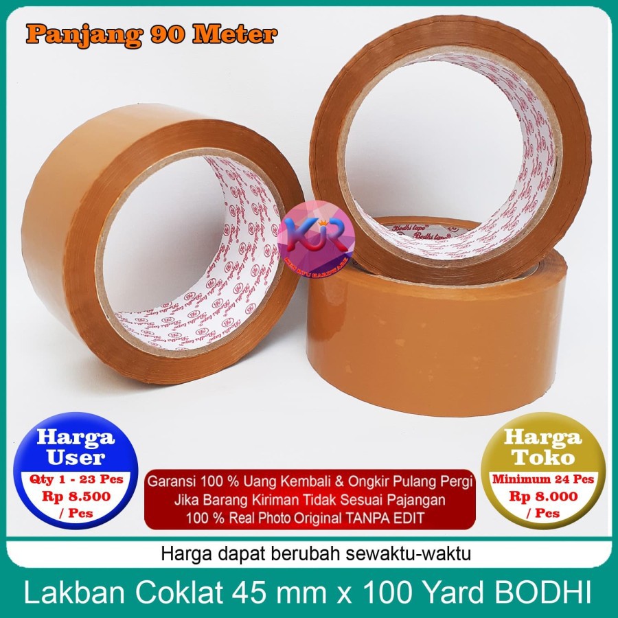 

Lakban Coklat 45 mm x 100 yard