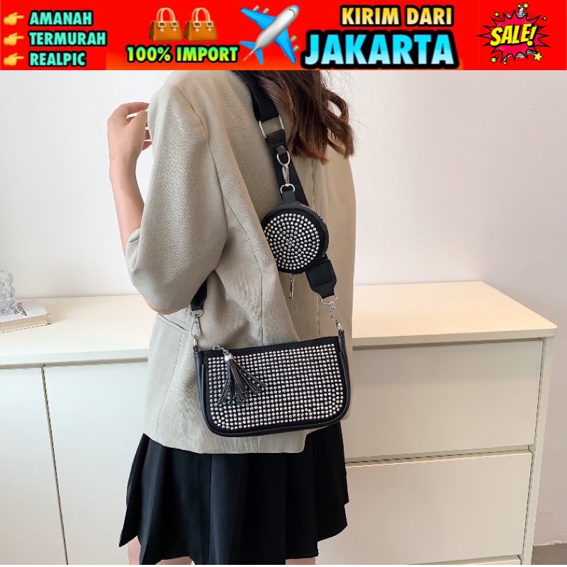 TI 3145 - TAS BAHU BLINK SHOULDER BAG WANITA - TAS FUJI - TAS IMPORT - TAS KOREA - TAS SLEMPANG - TAS JAKARTA - TAS PESTA - A1