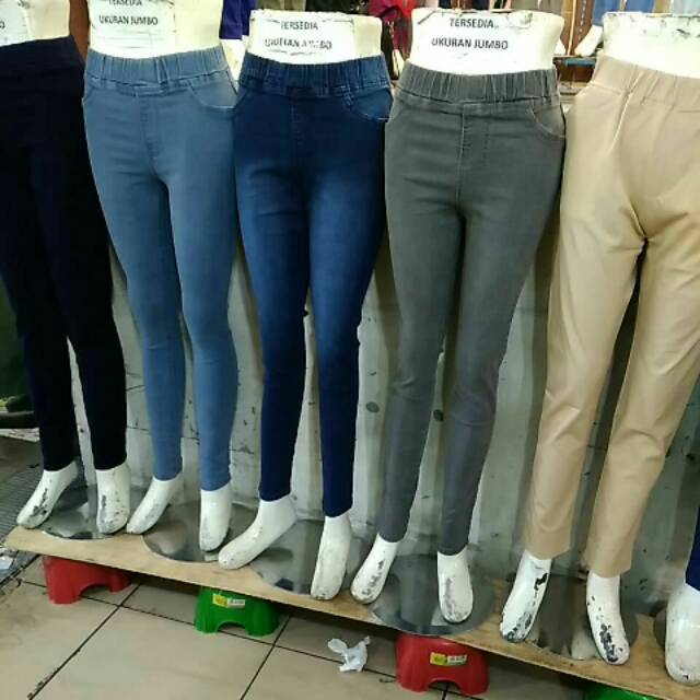 VIVO dan YIU YIE JEANS ORIGINAL pinggang karet size 28 sampai size 36
