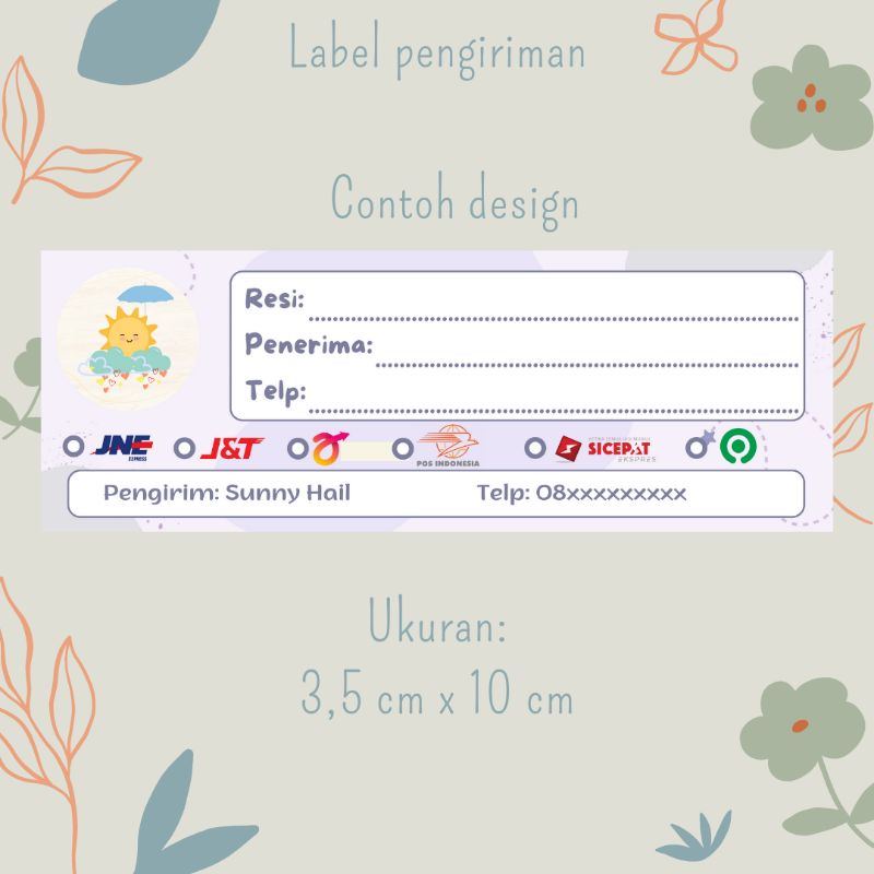 Sticker Label Pengiriman | Sticker Shopee untuk resi