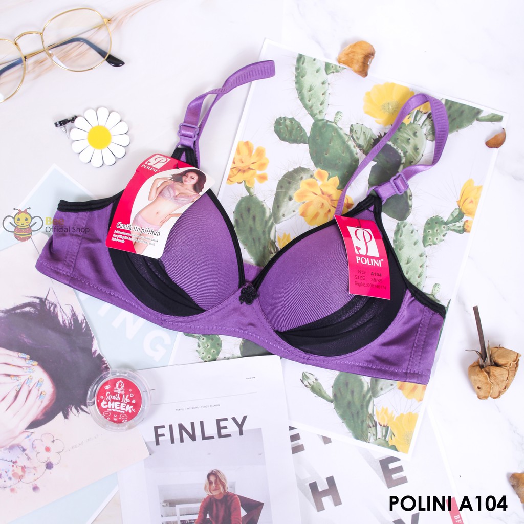 BEE - Bra Bh Pakaian Dalam Wanita Polini Push Up Bra Tanpa Kawat A104