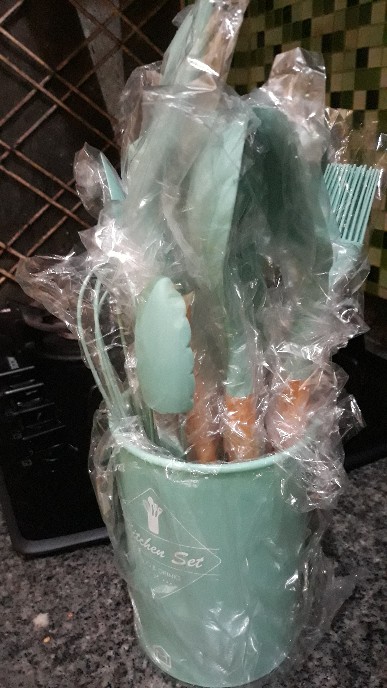 Hih Set 13 In 1 Silicone Utensil Peralatan Spatula Silikon Sutil Kitchen Set + 1 Wadah