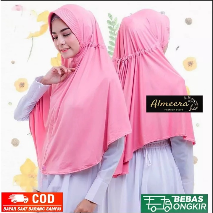 (COD) Jilbab Serut Jumbo Polos Jersey || Jilbab Instan Serut Polos Jumbo Jersi Hijab Instan Serut Talita