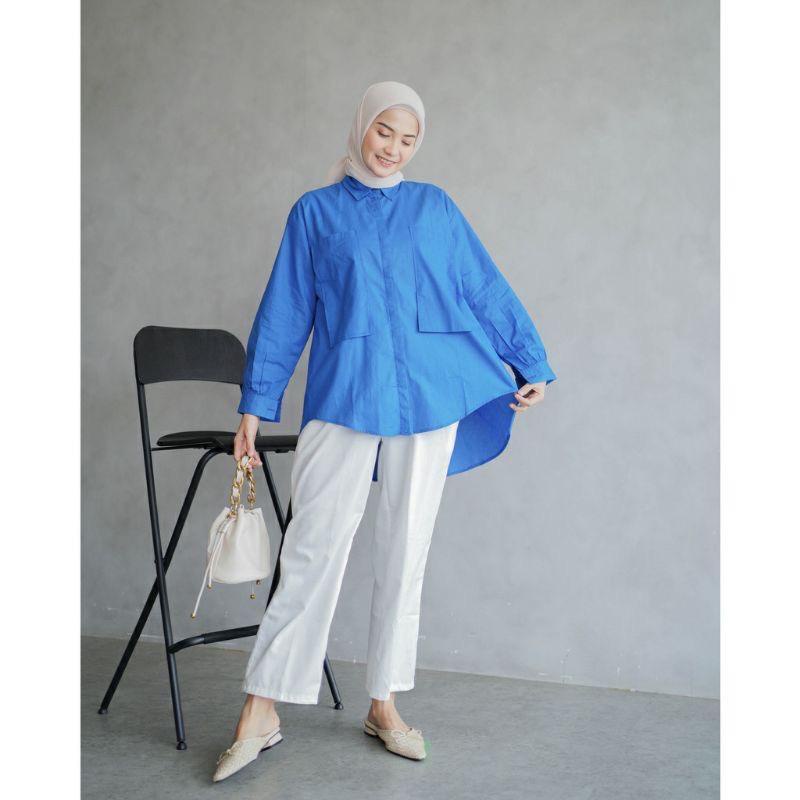 WOW-Seena Kemeja Poplin Oversize Wanita