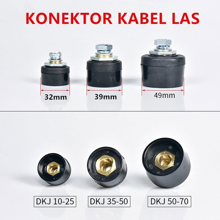 Kabel Konektor Las Male Female DKJ 10-25mm Cable Socket Connector 1SET