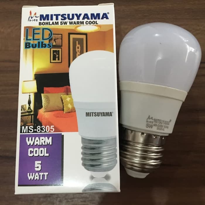 Lampu LED Kuning 5W Warm White Cool Asli 5 Watt MS8305 Mitsuyama