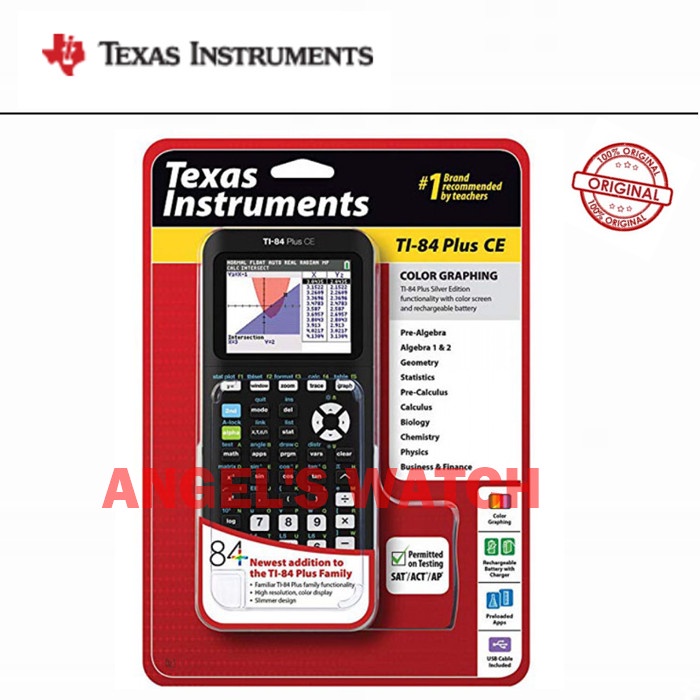Texas Instruments TI-84 Plus CE Graphic Calculator Sekolah Kuliah texas instruments ti-