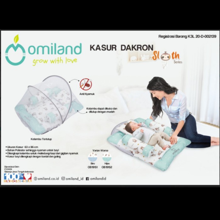 Kasur Bayi Omiland Dakron Sloth Series OB19151 OB19152