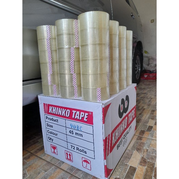 lakban bening KHINKO TAPE  ,lakban bekualitas harga ternurah ,terlaris ukuran 45x90   bc