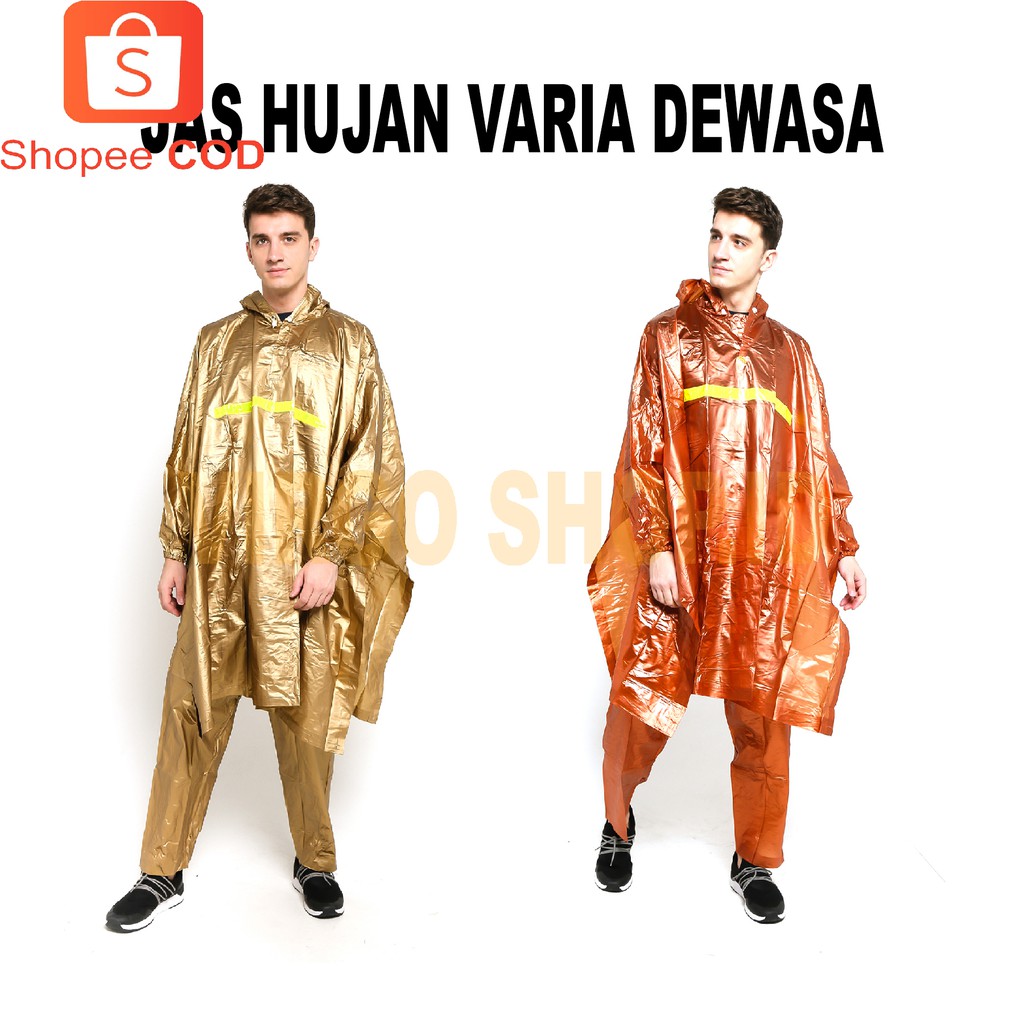 Elephant Jas Hujan Ponco Lengan + Celana Varia - Poncho Dewasa Varia / Jas Hujan / Mantel Hujan / Jas / Ponco / Jas Hujan Ponco / Jas Hujan Ponco Lengan / Jas Ujan Dewasa / Jas Hujan Ponco Celana / Mantel Dewasa