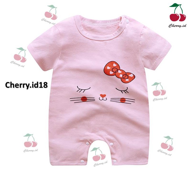 Cherry COD Jumper Bayi Import / Romper Bayi Import / Baju Bayi Kancing J008