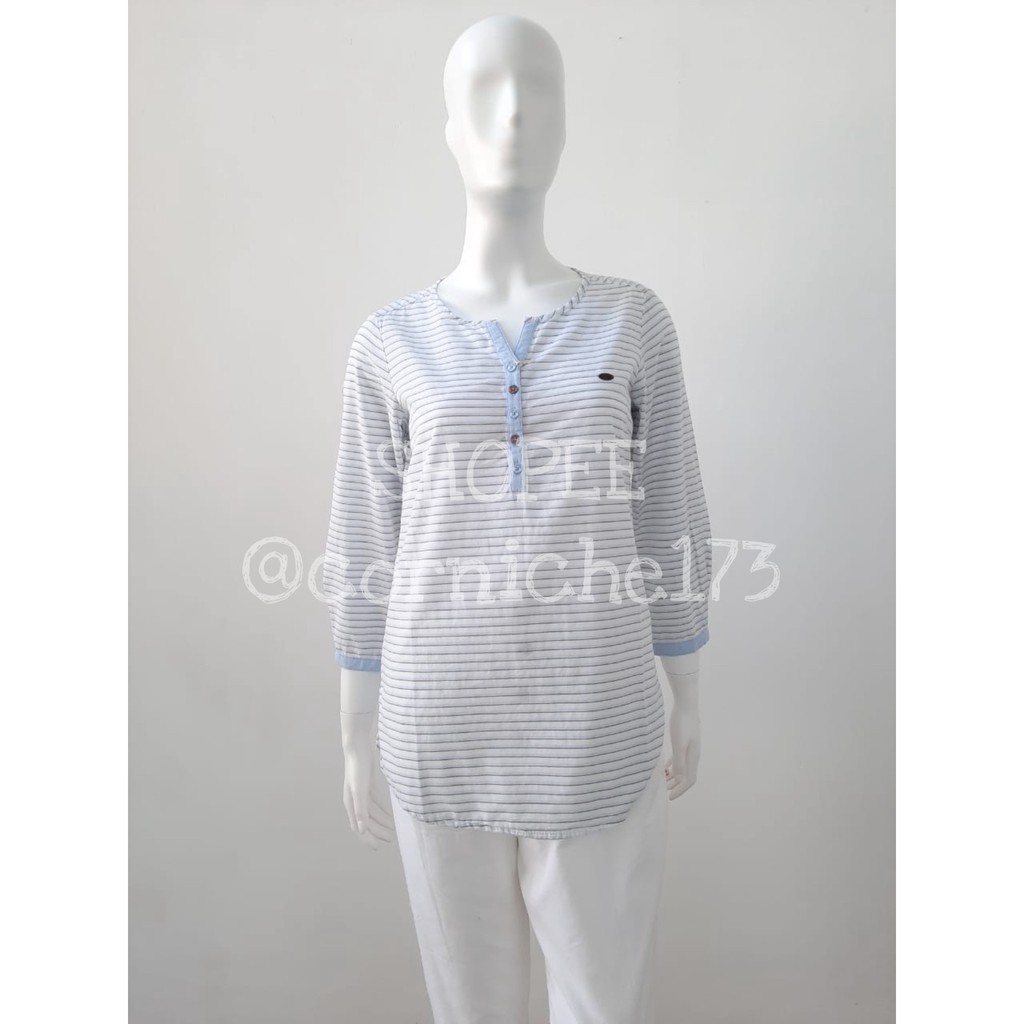 Corniche Tiza Blouse Off White / Blue - TI231303