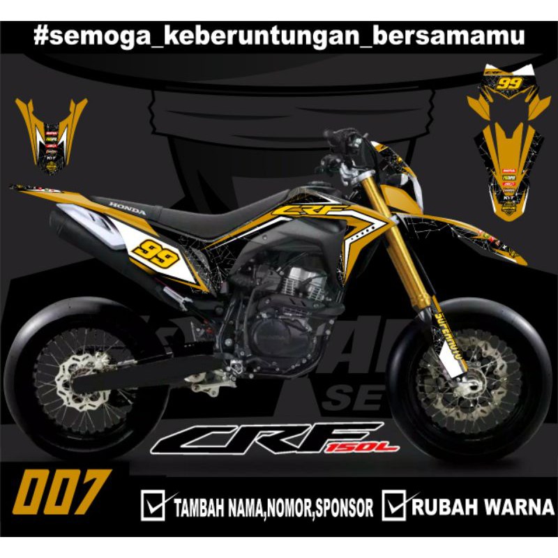 Sticker setiker stiker decal CRF 150 L- (a007) minimalis Fullbody-Dekal stiker CRF 150 L Trail