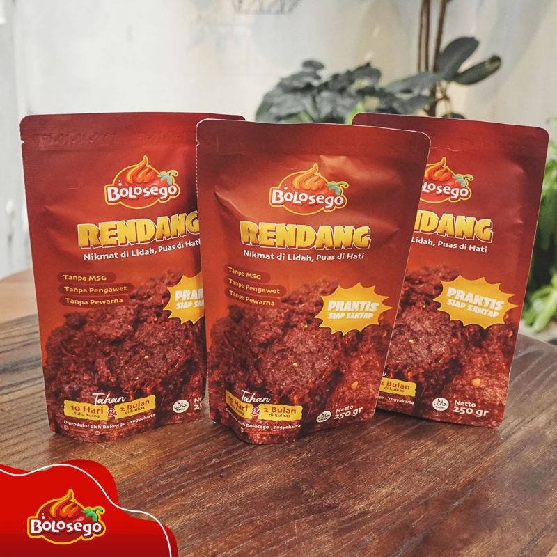 RENDANG SIGNATURE BOLOSEGO! 250 GRAM. BUMBU PREMIUM GARANSI ENAK ATAU GRATIS