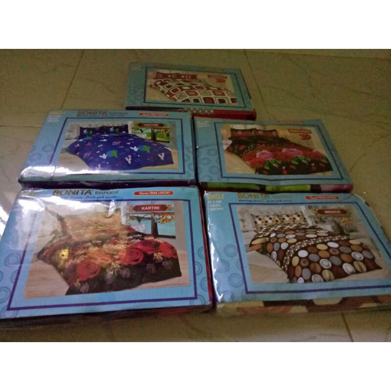 sprei bonita single motif 120x200