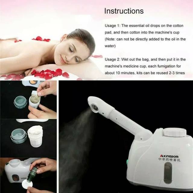 steam facial ozone perawatan wajah steamer vapozone kingdom ion portable uap wajah mini