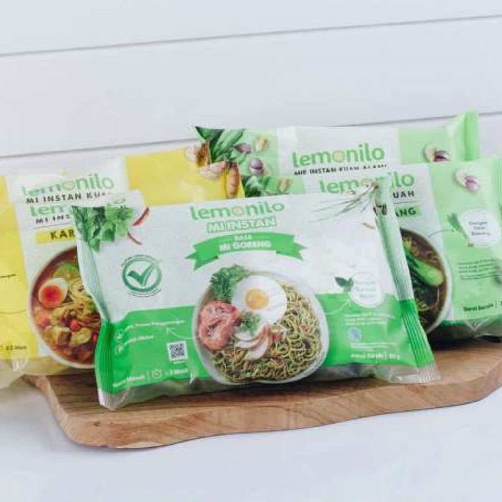 Mie goreng Sehat Hijau Lemonilo Halal tanpa Bahan Pengawet Vegan