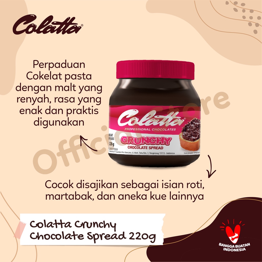 COLATTA CRUNCHY CHOCOLATE  SPREAD 220gr