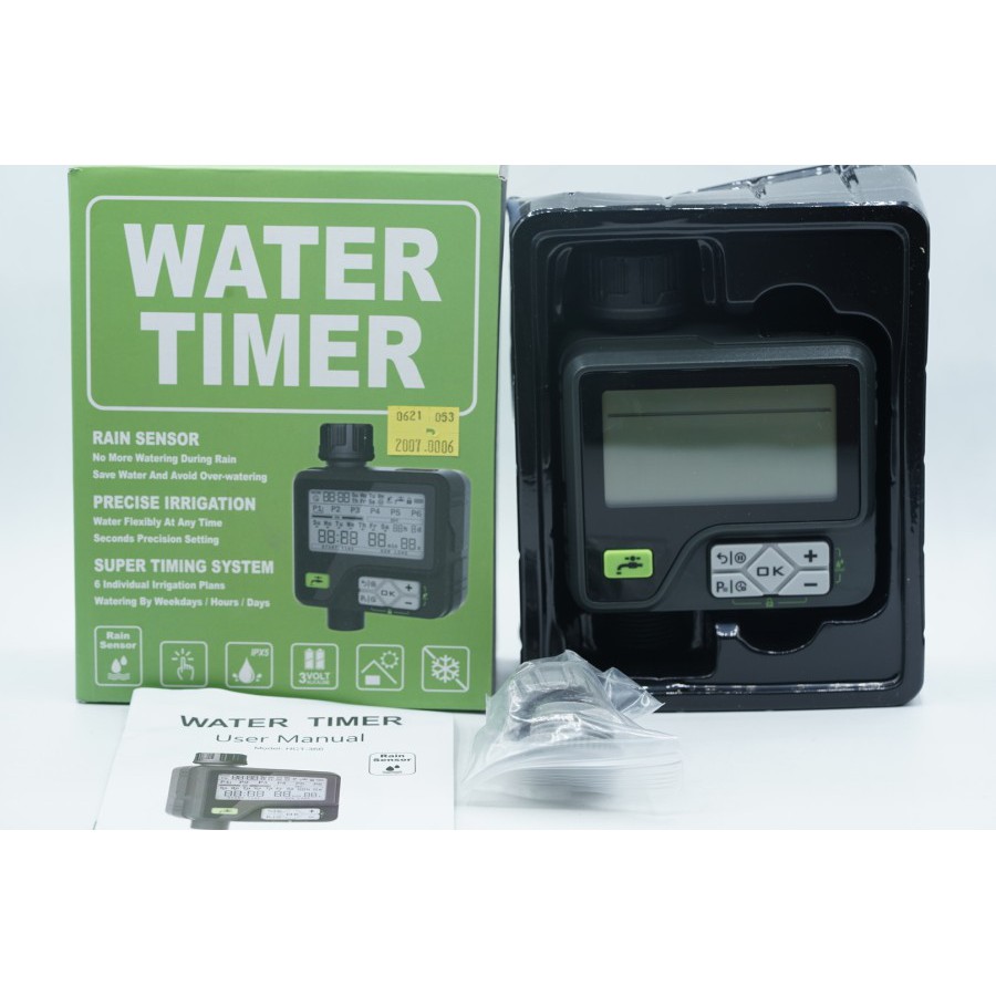 HCT Water Digital Garden Timer Rain Sensor 6 Programs