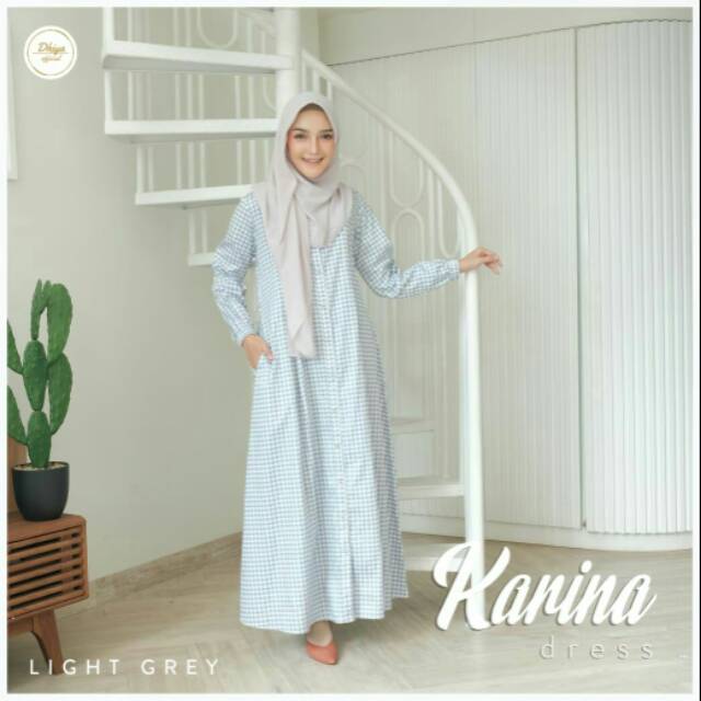 Karina Dress Dhiya - Light Grey