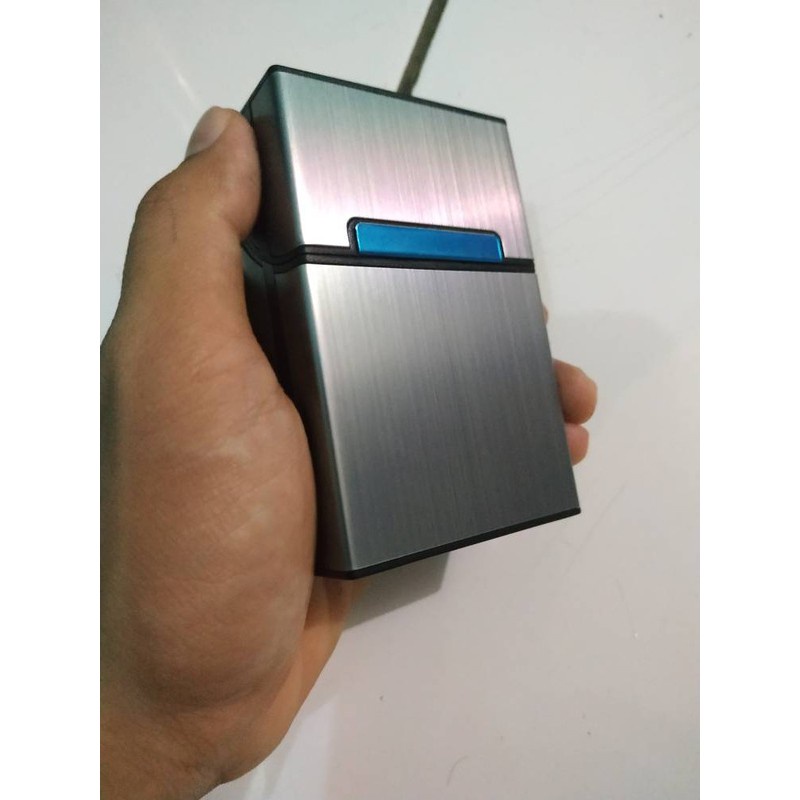 GS8 Tempat Rokok Simple Case Kotak Rokok Keren Tempat Penyimpanan Roko Bungkus Rokok Aluminium