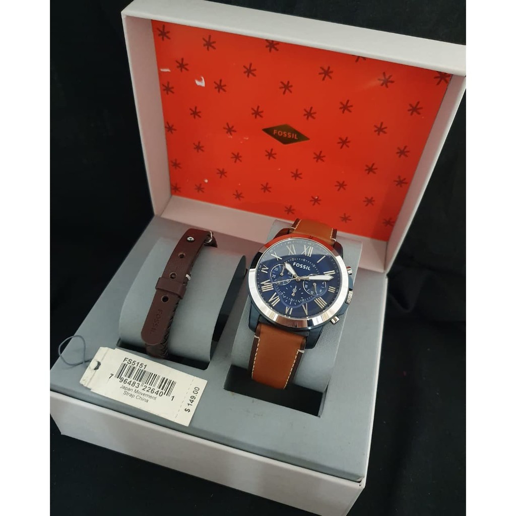 New Trend JAM TANGAN ORIGINAL FOSSIL FS5151 PLUS GELANG