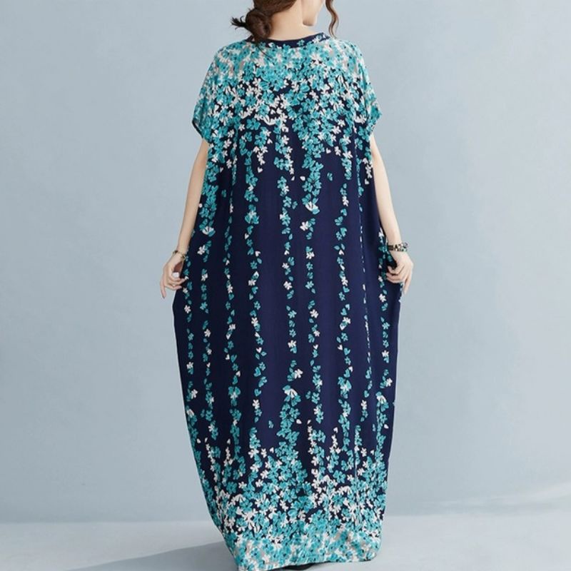 MDLV ~ 91004# Homewear Maxi Blue Dress Maxi Bigsize Oversize Fashion Import