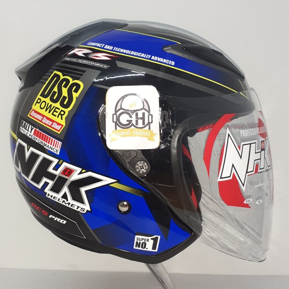 HELM NHK R6 MOTIF RALLY BLACK BLUE