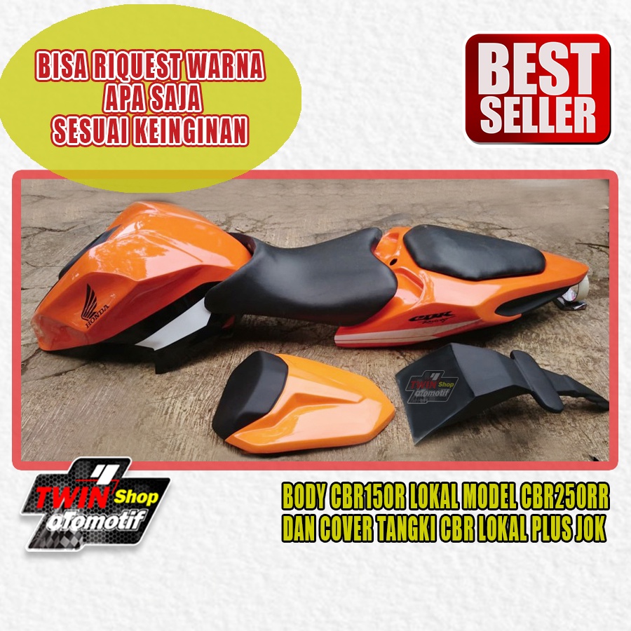 Body cbr150r Lokal model cbr250rr dan cover tangki cbr lokal plus jok/body belakang