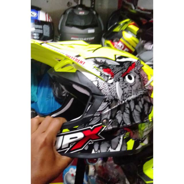 Jual Helm Cross Jpx X18 Full Face Standar SNI Trail Trabas Supermoto Klx terlaris