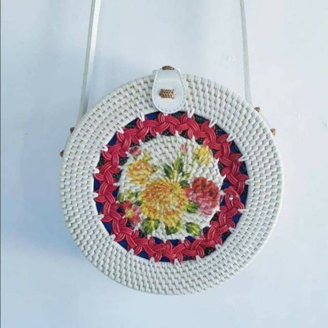 TAS ROTAN CANTIK DECOUPAGE PINK EDITION - EXPORT QUALITY