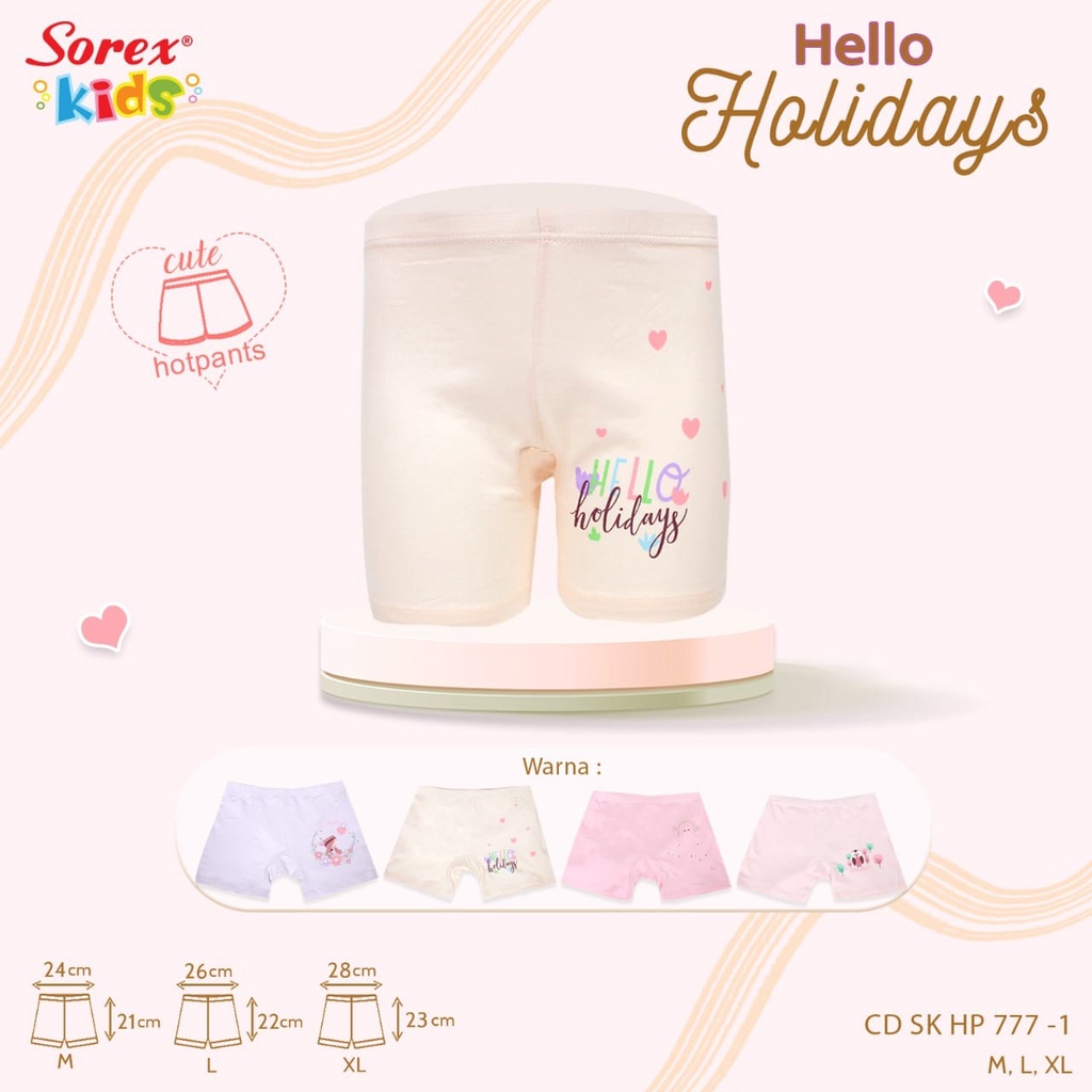 Celana Dalam Anak Perempuan Sorex CD Boxer Anak SK HP 777