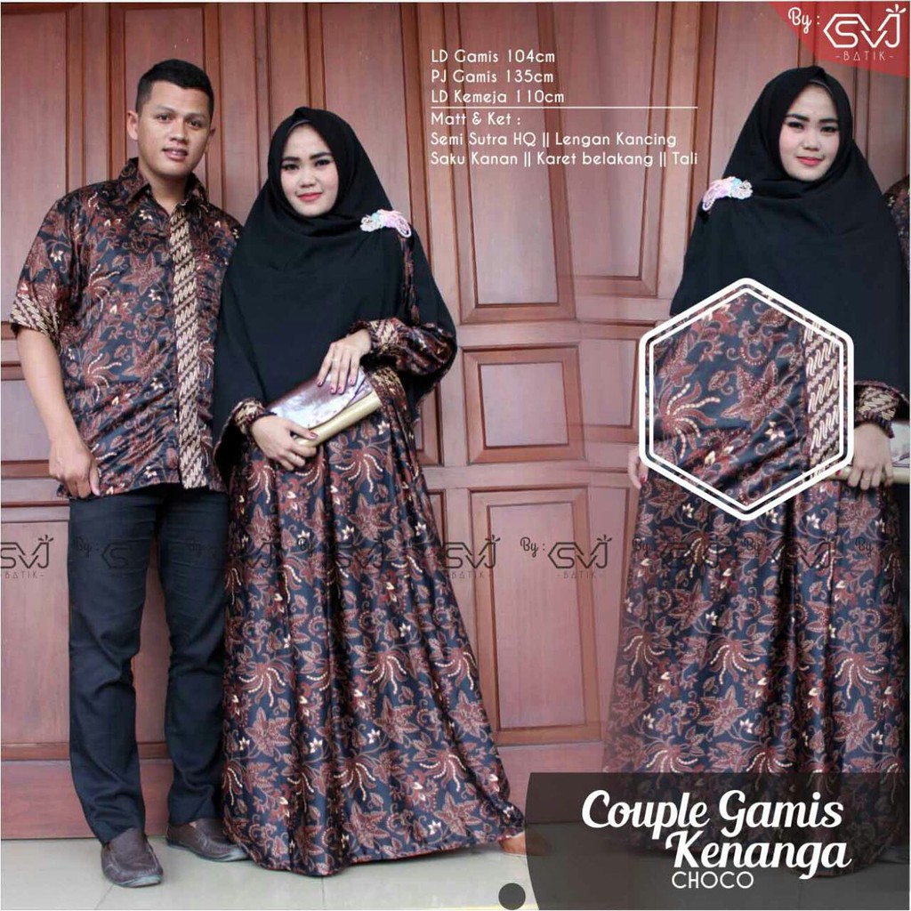  Baju  Gamis Sarimbit  Couple Jilbab Voal