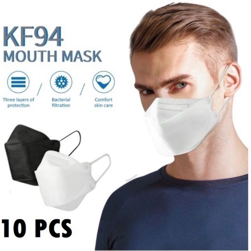 Masker KF 94  Polos Warna High Quality Premium isi 10 pc Import