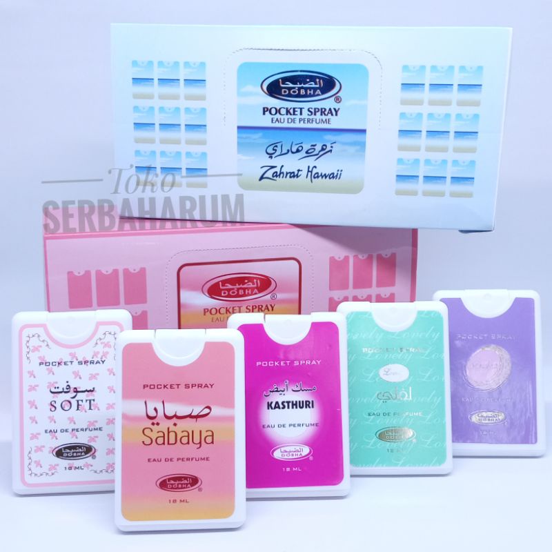 Grosir 1 Box Parfum DOBHA Pocket Spray 18ML Original