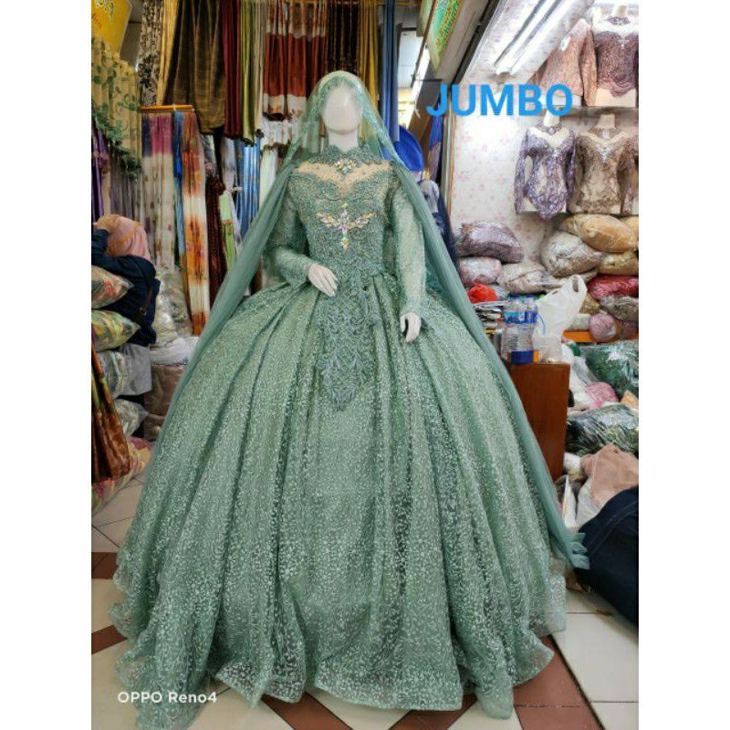 JUMBO GAUN PENGANTIN TERBARU/JUMBO GOWN PENGANTIN MODERN MURAH MEWAH