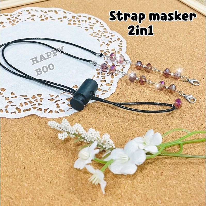 strap masker tali kalung masker konektor connector masker strap mask 2 in 1 hijab jilbab permata