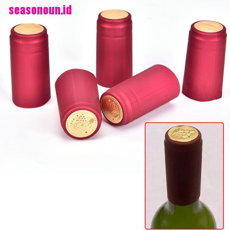 10 Pcs Penutup Botol Wine Bahan PVC Tahan Panas