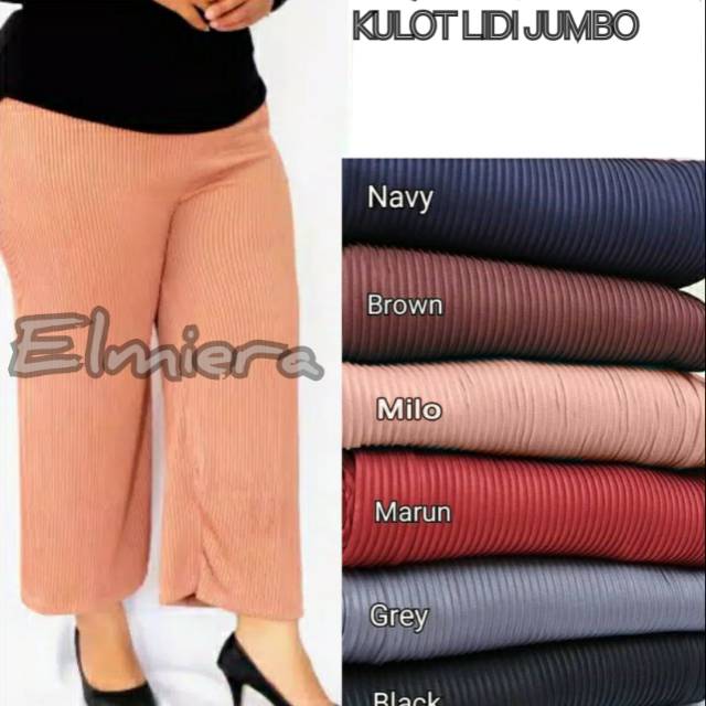 Promo Celana Kulot Crep Lidi Codoruy Celana Wanita Jumbo