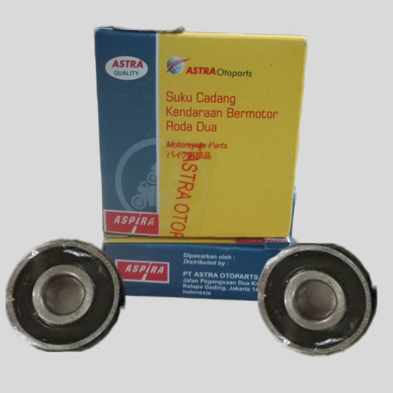 BEARING LAHER RODA ASPIRA 6201 (TUTUP KARET) ASLI ASPIRA, UNTUK SEMUA MATIC DAN BEBEK