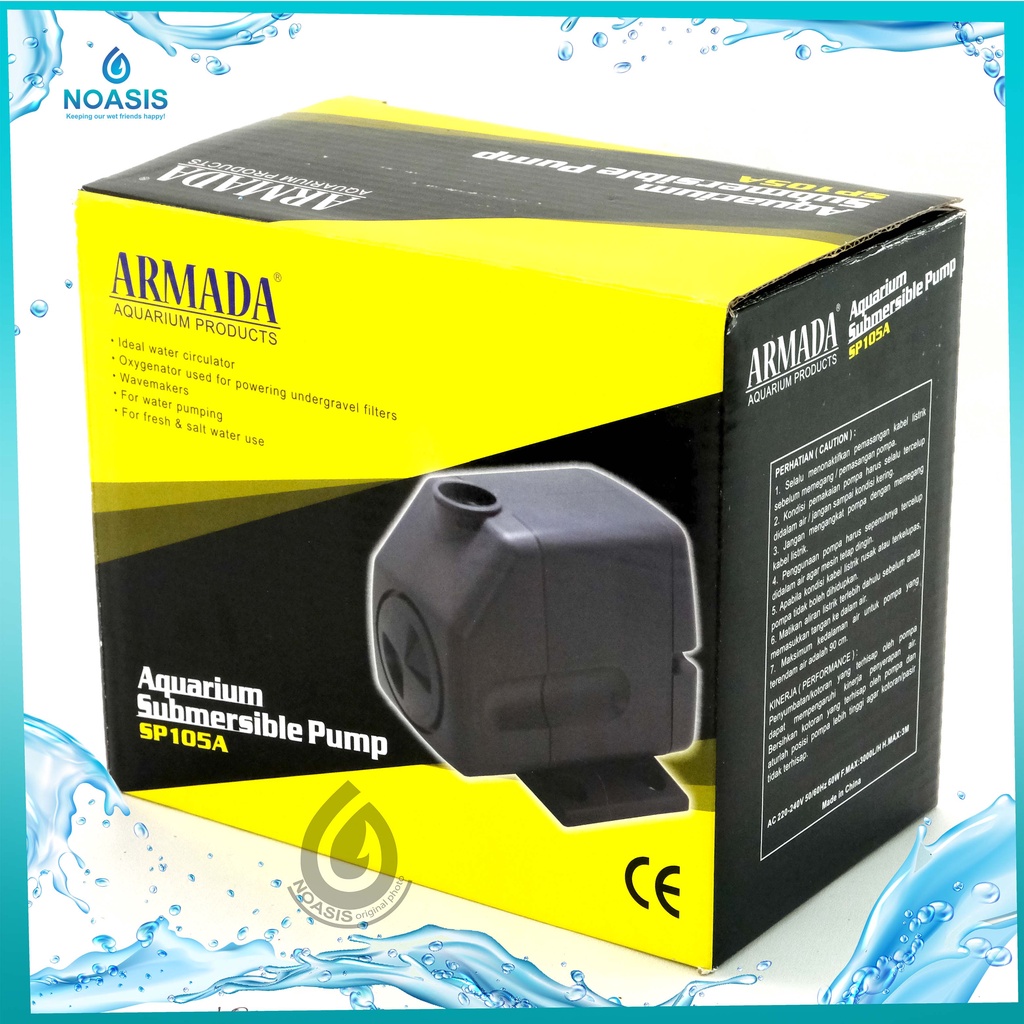 POMPA AIR CELUP AQUARIUM ARMADA SP 105 A SUBMERSIBLE PUMP