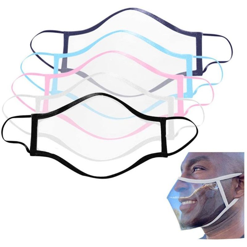 MASKER DEWASA EARLOOP TRANSPARAN CLEAR BENING TUNA RUNGU UNISEX UNTUK PESTA ACARA EVENT MC FASHION