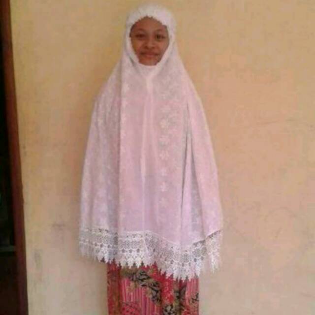 Bergo haji dan umroh putih super jumbo