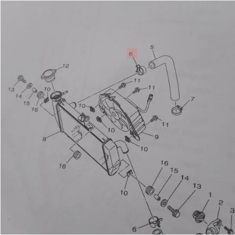 1WD-E2486-09 KLIP CLIP KLEM CLAMP HOSE KANCING SELANG RADIATOR R25 R 25 R-25 ORI ORIGINAL YAMAHA YGP