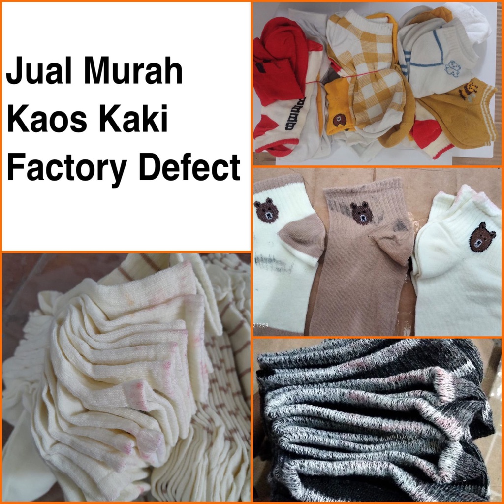 10 Pasang Kaos Kaki Defect Pabrik Murah