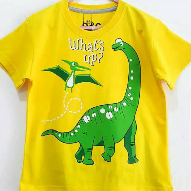 1 6T Baju  Kaos anak  Karakter Laki  laki  dino whats up 