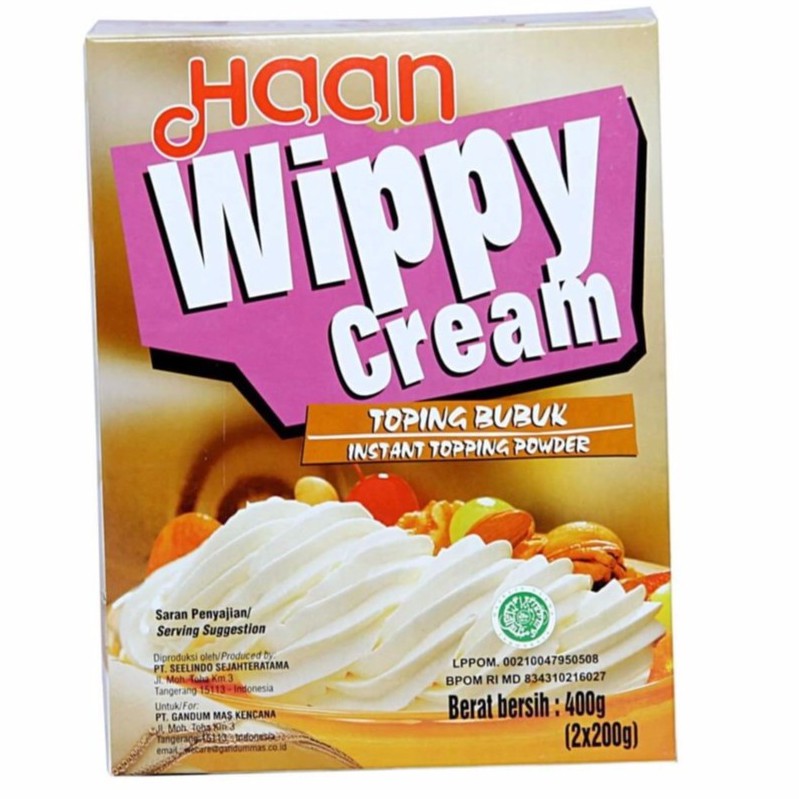 

Haan Wippy Cream KOTAK 400 Gram (BESAR)